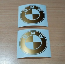 BMW logo Helmet Motorbike Car Decal Vinyl Sticker&nbsp; ( 2 x GOLD 5.5 x 5.5 cm )&nbsp;