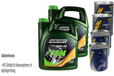 10L Motoröl FANFARO TSN 10W-40 2x MANNOL Leak-Stop ADDITIV+Motor Doctor