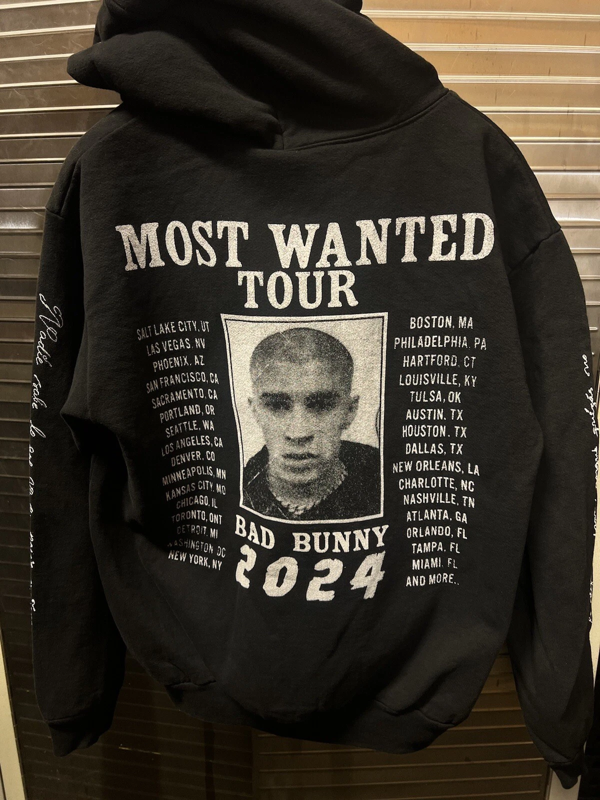 Bad Bunny Most Wanted Tour New  Never Worn Black