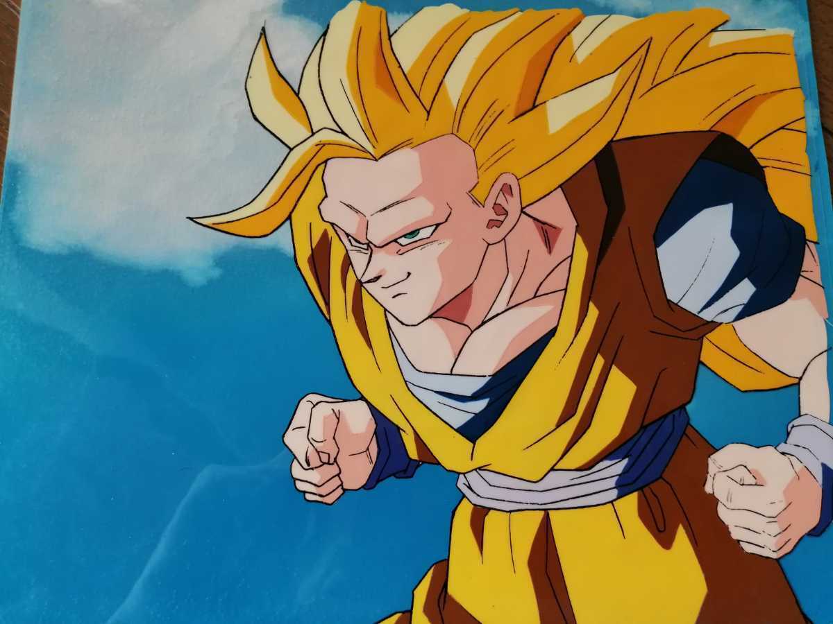 Anime cel of Goku Super Saiyan 3 , in Maroin Eluasti's Art of Anime Comic  Art Gallery Room