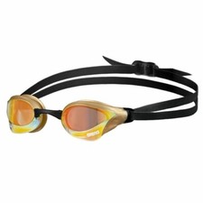 Arena Cobra Core Swipe Mirror Swimming Goggles - Yellow Copper Gold , Race - R