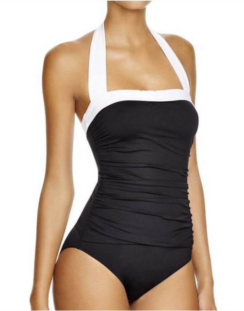 white bandeau swimsuit