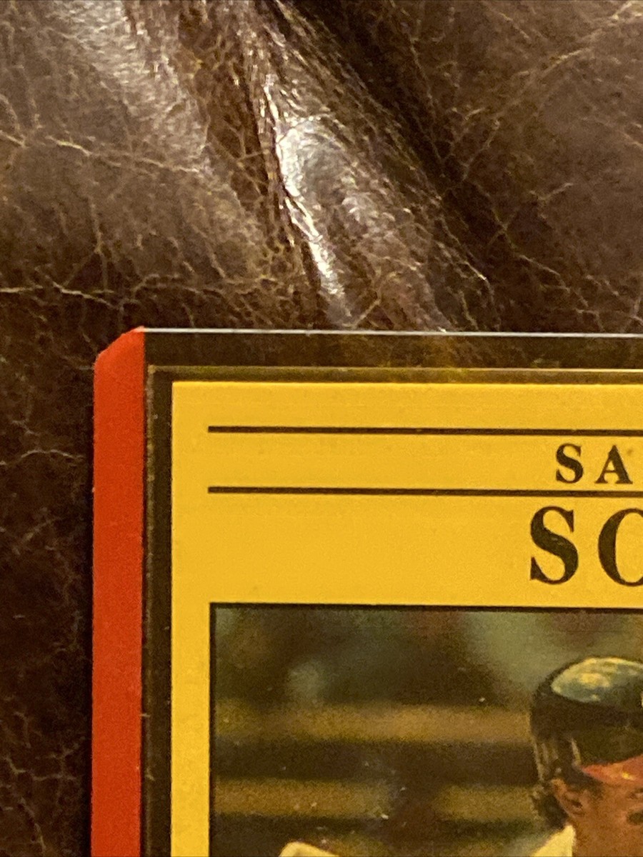 1991 Fleer Sammy Sosa Of White Sox 136 Card With Birthday Error IN