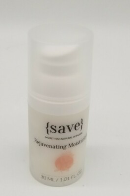 SAVE Skincare REJUVENATING MOISTURIZER Vegan Fragrance free Travel Size