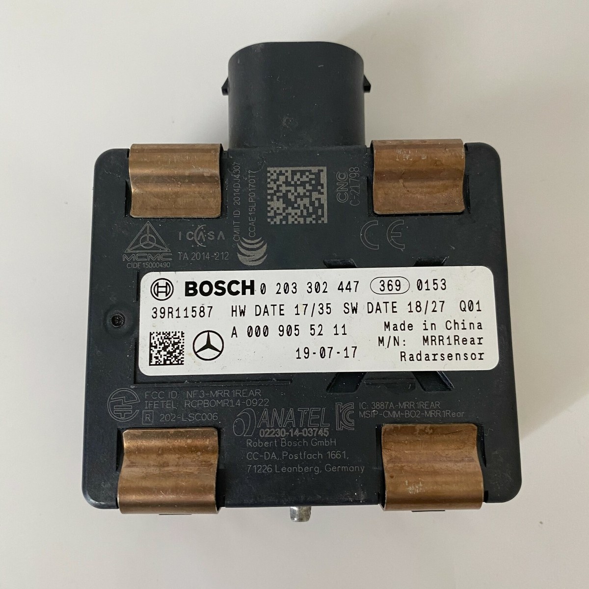 MERCEDES BENZ BLIND SPOT RADAR MONITOR SENSOR A0009055211