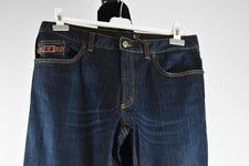 Just Cavalli Sz 38 52 Fits 36 Denim Casual Pants Jeans Logo Studs Leather Italy