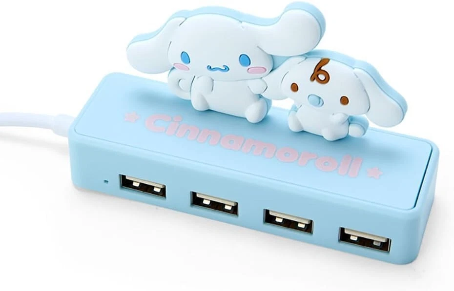 Sanrio Slim USB Hub Cinnamon Roll Port 4, 6 x 9.5 x 3cm Character 327298 - Image 3 of 3