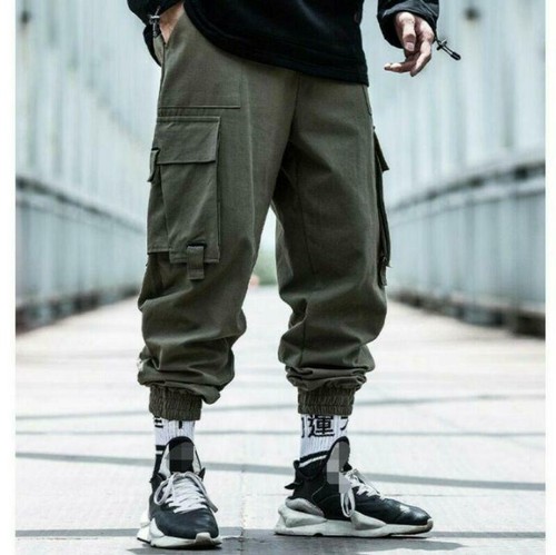 Mens Cargo Pants Hip Hop Harem Joggers 