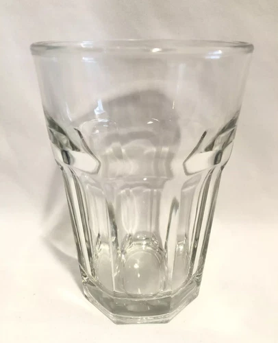 Vtg Anchor Hocking New OrleansClear Heavy Paneled Glass Tumbler/Drinking 12 Oz