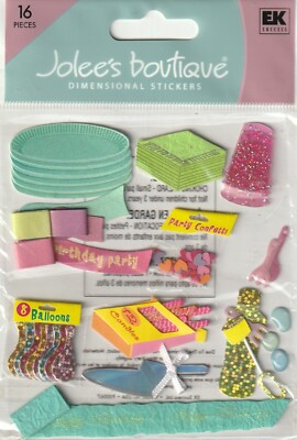 Jolee's Boutique 3D Stickers BIRTHDAY PARTY SUPPLIES 73175 FAST FREE SHIPPING!