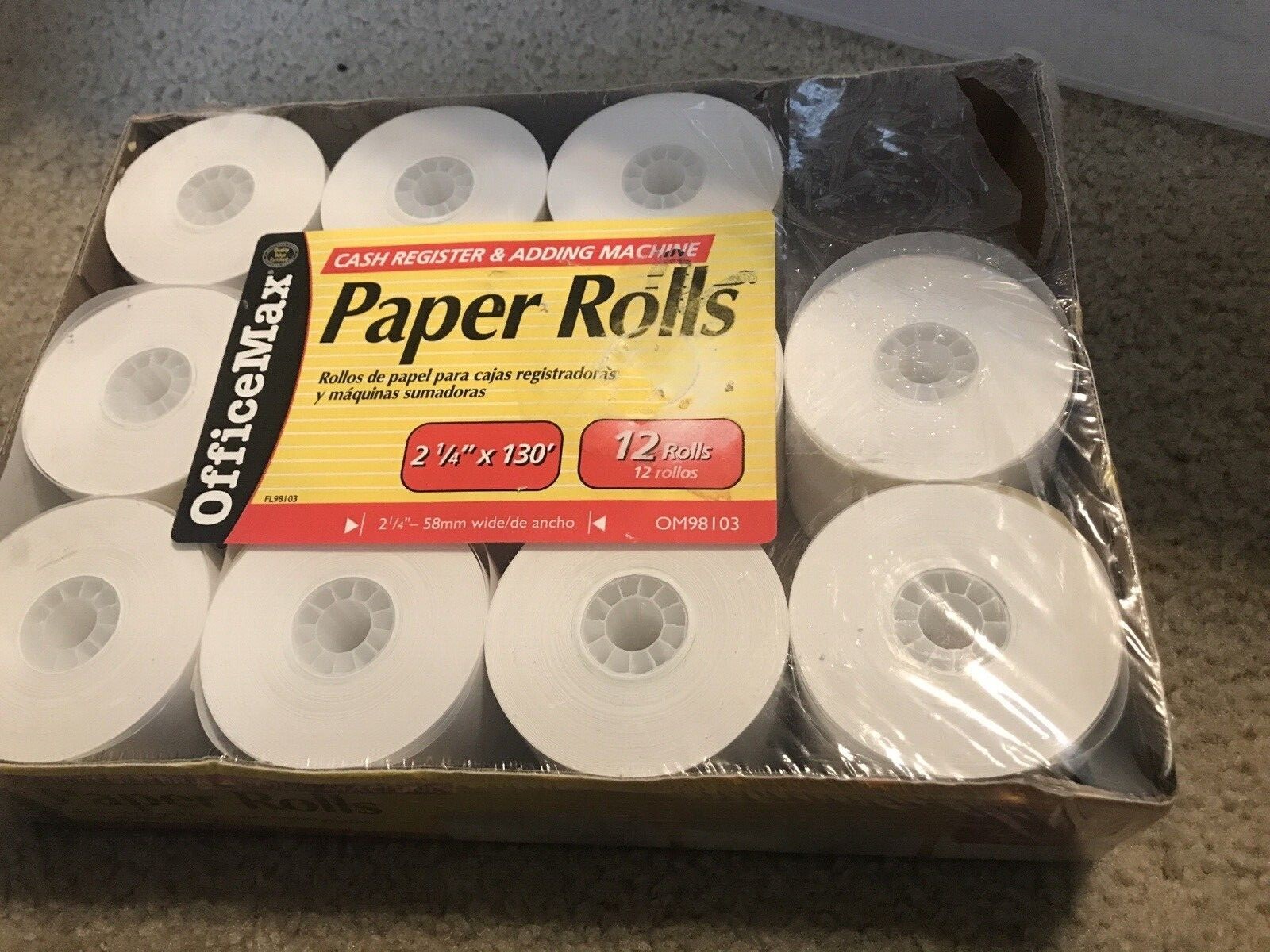 Calculator Cash Register Adding Machine Paper 11 Rolls 2-1/4