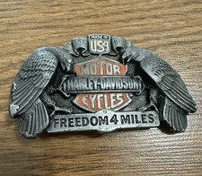 Vintage 1993 Harley Davidson Belt Buckle H-420 USA by Baron Buckle