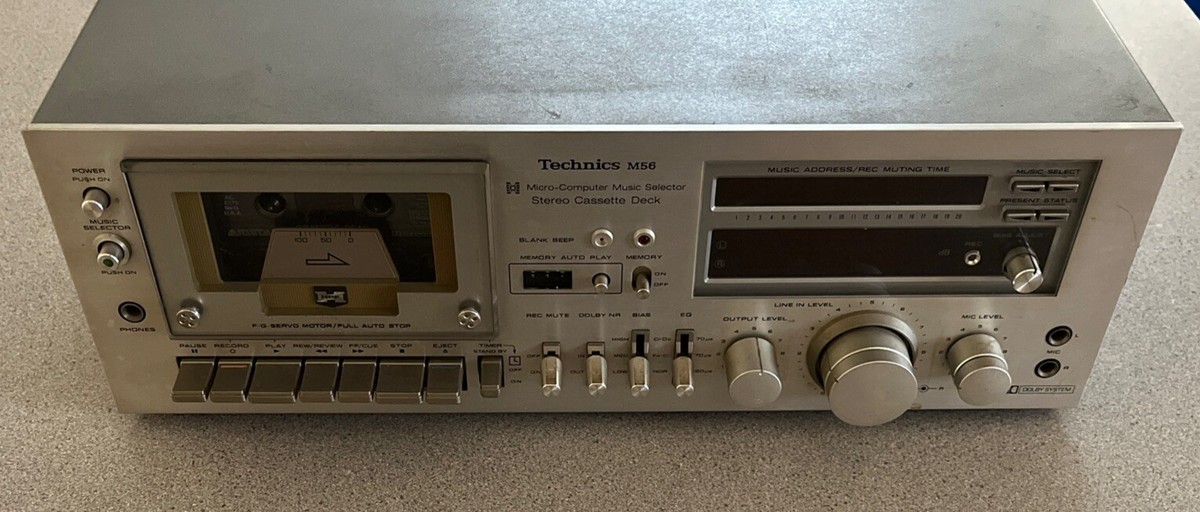 TECHNICS RS-M56 HPF HEAD CASSETTE DECK WITH MUSIC SELECTOR TECHNICS RS-M56 HPF HEAD CASSETTE DECK WITH MUSIC SELECTOR