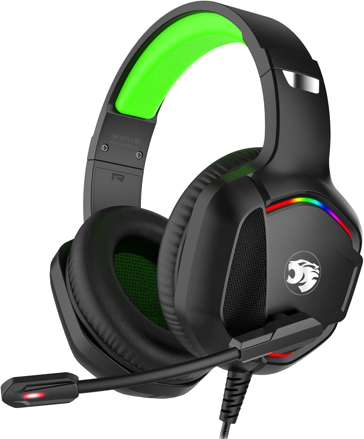 Gaming Headset with Microphone for Pc, Xbox One Series X/s, Ps4, Ps5, Green-image