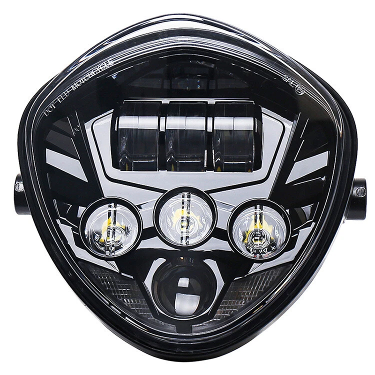 Faro LED alto/bajo para motocicleta de 7" con soporte para Yamaha Stryker V-Star 650 1300 Foto 2 de 4