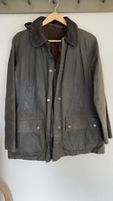 Barbour Liberty Beadnell Olive Wax Jacket Inc Hood & Betty Quilted Liner Size 16