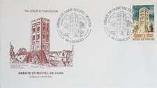 enveloppe 1er jour Abbaye Saint-Michel de Cuxa + carte 1er jour très bon état