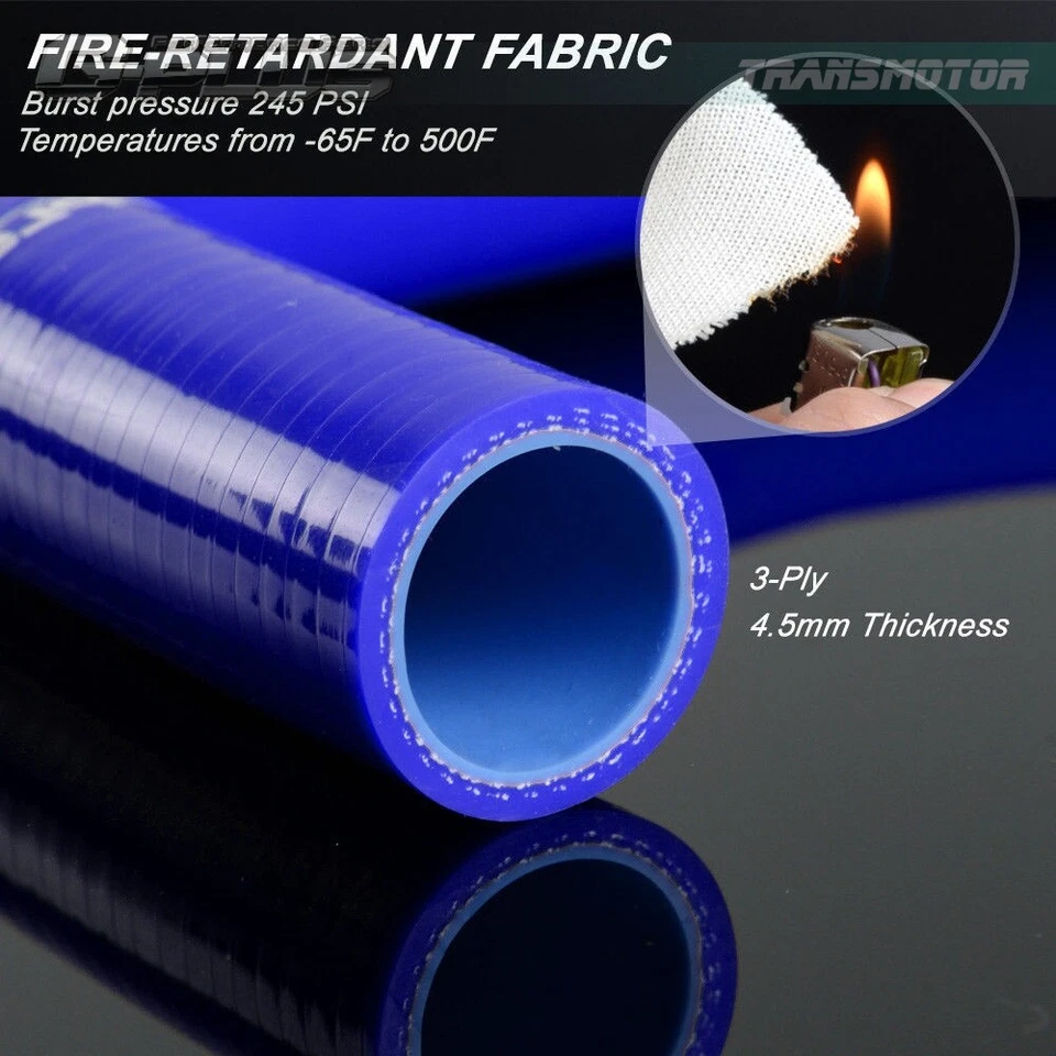 Fit For 25mm - 35mm 90 Degree Tube Turbo Silicone Elbow Coupler Piping Hose Blue - Image 3 of 4