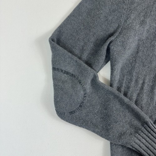 Johnston & Murphy 1/4 Zip Long Sleeve Pullover Gray Mens M Merino Wool Blend - Picture 3 of 9