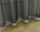 VIVA Slot Top Voile Glitter Sparkle Diamante Curtain Panel 2 Designs in GREY