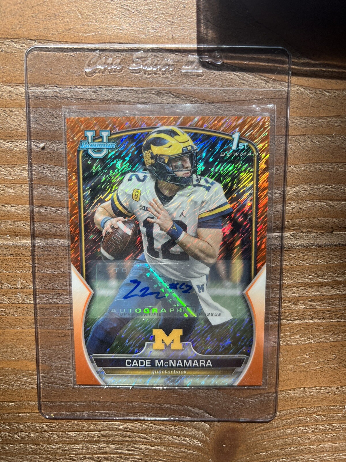 2022 Bowman U Chrome CADE MCNAMARA Orange Shimmer Refractor Auto /25