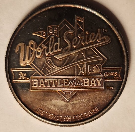 Silver .999 SF. Giants Nat'l League Champs World Series Battle Of Bay