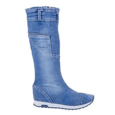 Denim Boots Shoes, Handmade Women's Sports Boots,Women's Sexy Boots,Birthday Gif