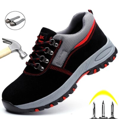 Indestructible Men Shoes Safety Work Boot Hiking Construction Steel Toe Sneakers