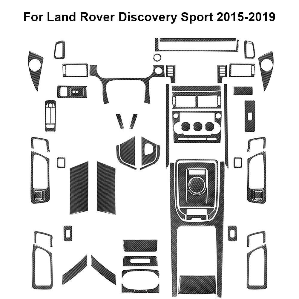 For Land Rover Discovery Sport Carbon Fiber Full Interior Kit Cover Trim 66Pcs