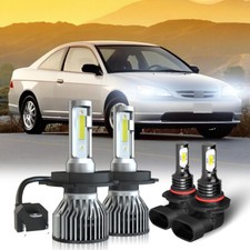 For Honda Civic 1992-2003 H4 9006 Led Headlight Bulb High Low Beam Fog Light Kit For Honda Civic 1992-2003 H4 9006 Led Headlight Bulb High Low Beam Fog Light Kit
