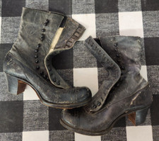 1900's Victorian Button UP Boots by Roberts, Johnson Rand Shoe Co Society Star