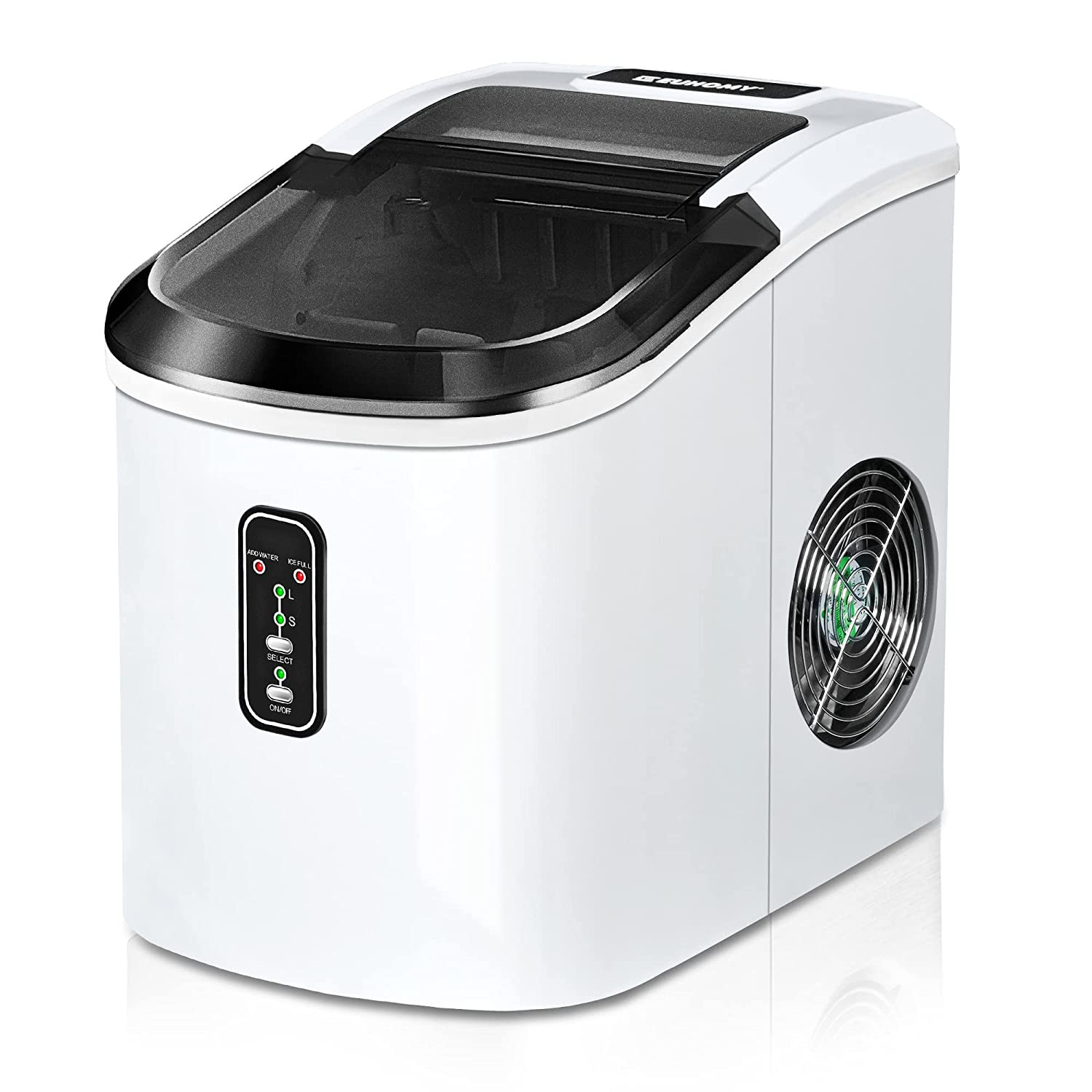 EUHOMY Ice Maker Machine Countertop, 26 Lbs in 24 Hours, 9 Cubes Ready in 6 Mins
