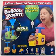 Ontel Amazing Balloon Zoom Balloon-Powered Flying & Racing Toy Set As Seen on TV