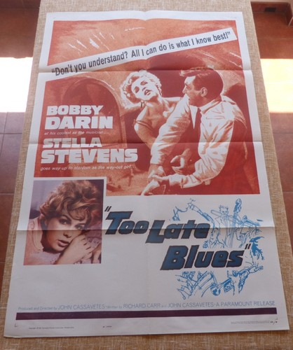Too Late Blues Movie Poster, Original, Folded, One Sheet, year 1961, U.S.A. /1