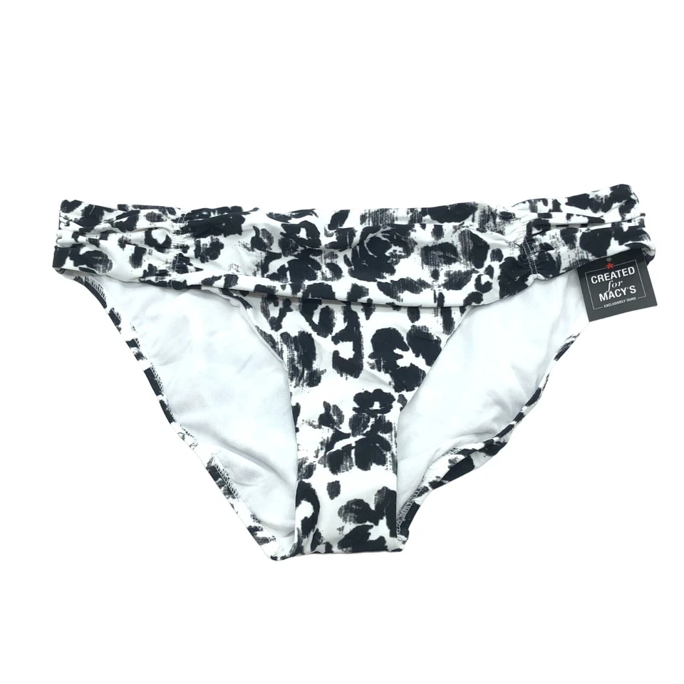 Braguitas de natación de bikini con estampado de leopardo blanco negro Bar III para mujer talla XL Foto 3 de 4