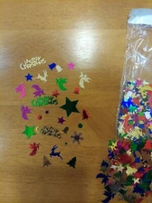 Metallic Gold Silver Multicolor Glitter Christmas Tree Star Angel Deer Craft DIY