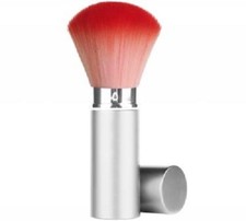 Retractable Premium Facial/Dust Brush Medium  2-Tone - Red