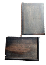 vintage mahogany printers tray x2, two large trays