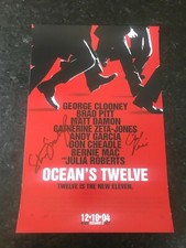 * OCEANS TWELVE * signed 12x18 poster * CARL REINER & STEVEN SODERBERGH * COA 1