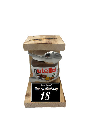 Eiserne Reserve   Löffel - Nutella Geburtstag Geschenk Zahl 18 -100 Geschenkidee