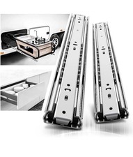 Heavy Duty Drawer Slides with Lock, 18-Inch, 150 lb Load Capacity Side Mount