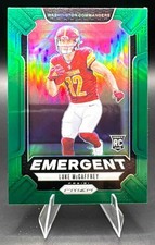 2024 Panini Prizm Luke McCaffrey #14 Emergent Green RC Commanders