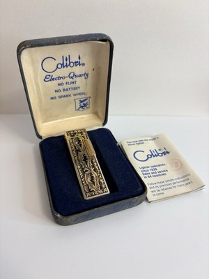 Vintage Colibri Lighter Intricate Design Original Box & Instructions