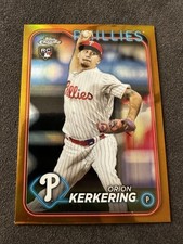 2024 Topps Chrome Orion Kerkering True Gold Refractor Rookie RC 08/50