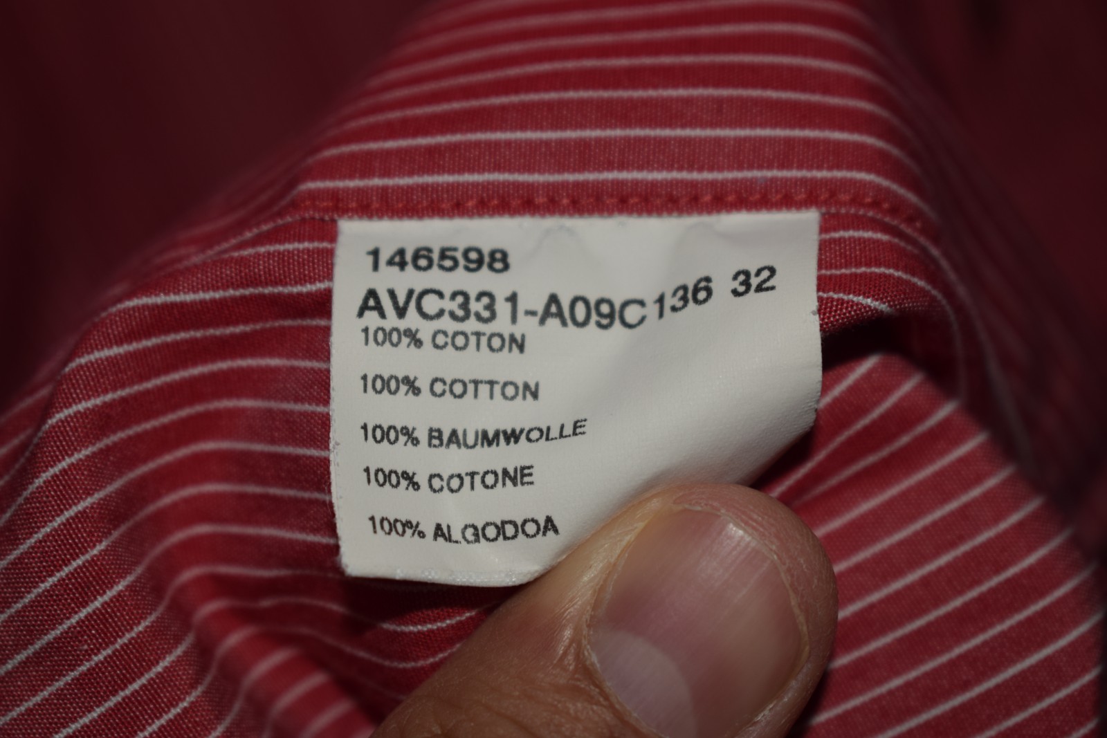 Arrow America's Classics Red Pinstripe Short Sleeve Shirt image 8