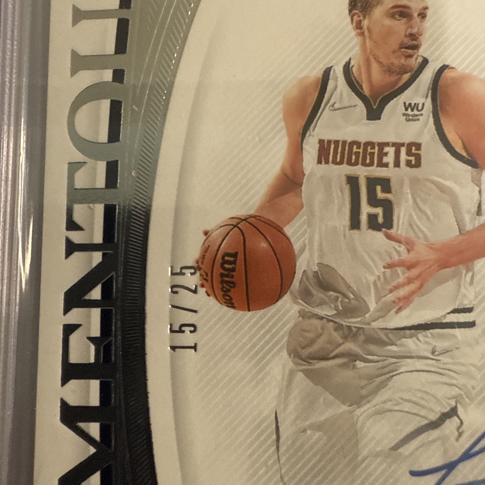 15/25 JSY# 1/1 ! 2021-22 Panini Flawless Nikola Jokic Momentous Auto #MMA-NKJ view 3