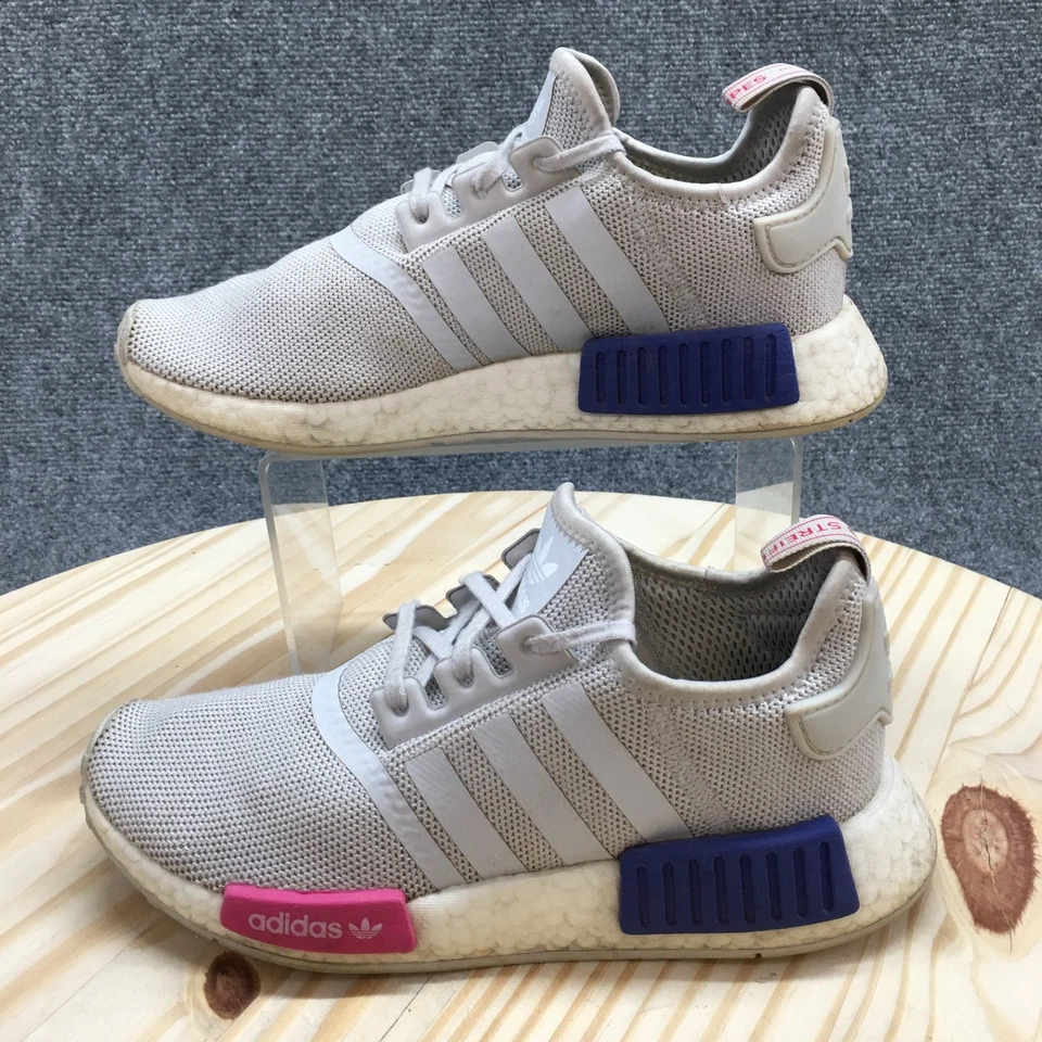 阿迪达斯鞋 Youth 5.5 NMD R1 跑步运动鞋灰色系带舒适低 EE6674 — 第 3/4 张图片