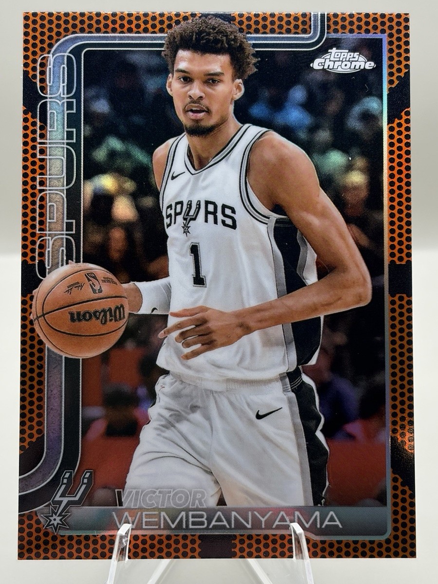 Victor Wembanyama 2023-24 Topps Chrome Orange Basketball Border 