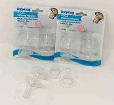 8 x Silicone Nipples BPA Free Newborn Baby Bottle Clear Nipple Medium Flow