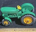 Vintage Lesney Matchbox Tractor No.50 Green, John Deere Lanz, Gray Tires